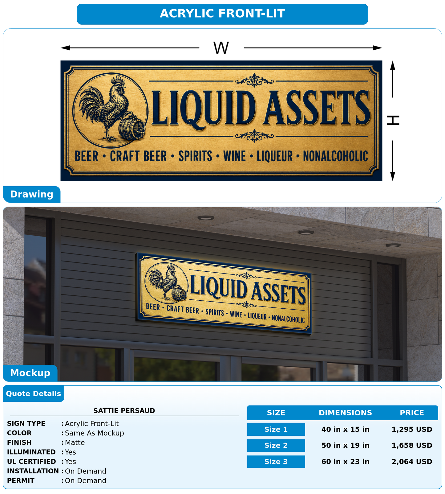 CUSTOM MOCKUP SIGN FOR Sattie Persaud