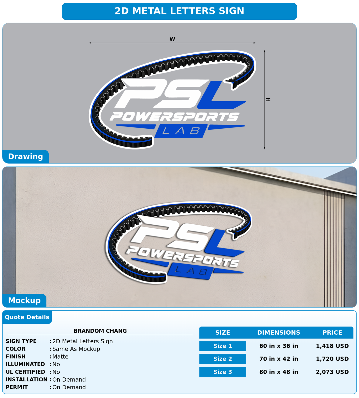 CUSTOM MOCKUP SIGN FOR Brandom Chang