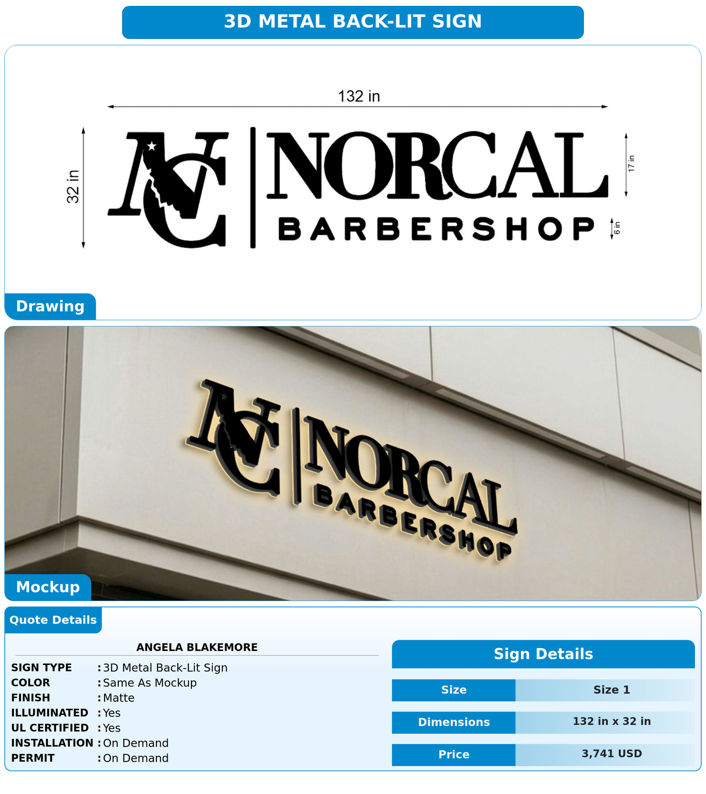 CUSTOM MOCKUP SIGN FOR Angela Blakemore