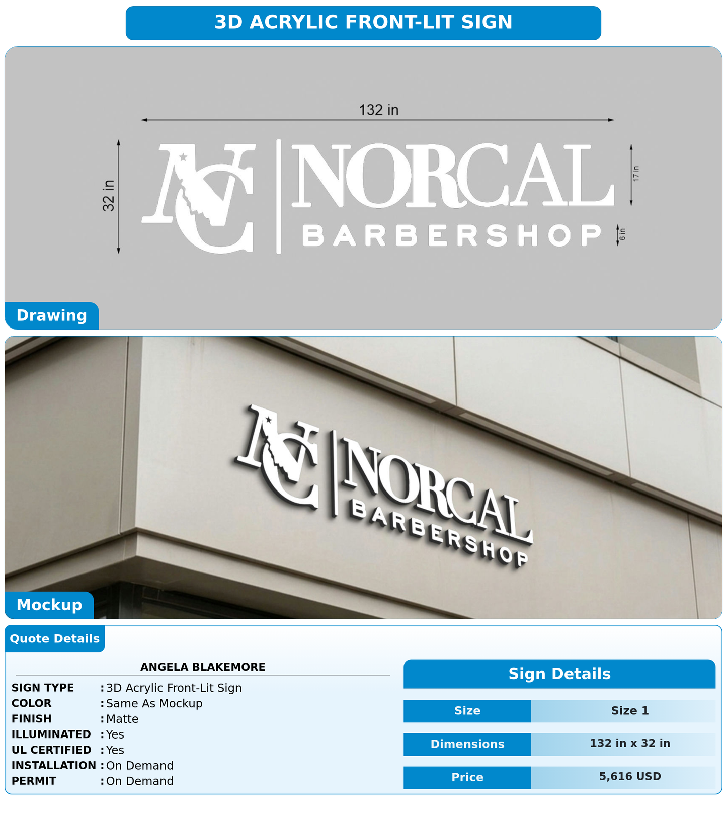 CUSTOM MOCKUP SIGN FOR Angela Blakemore