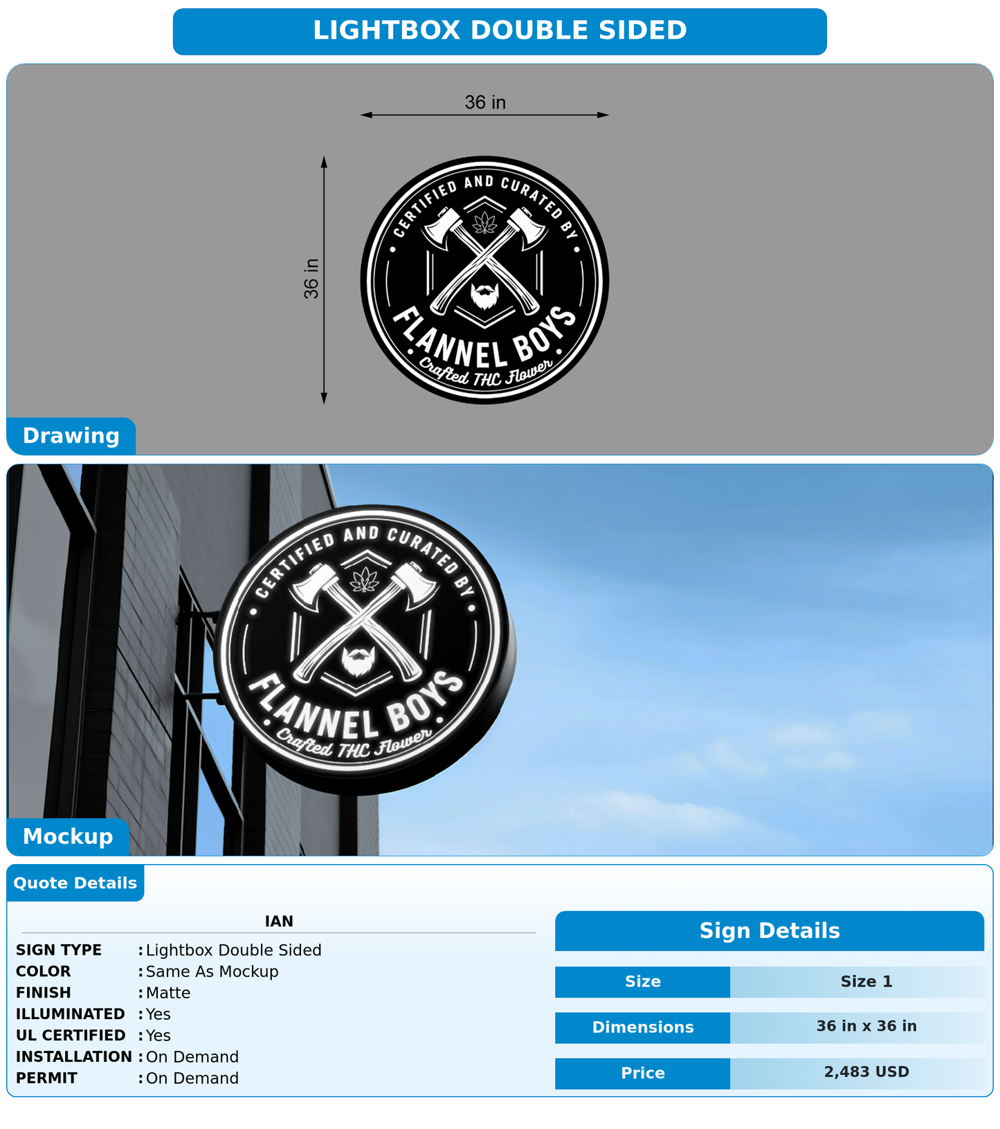 CUSTOM MOCKUP SIGN FOR Ian