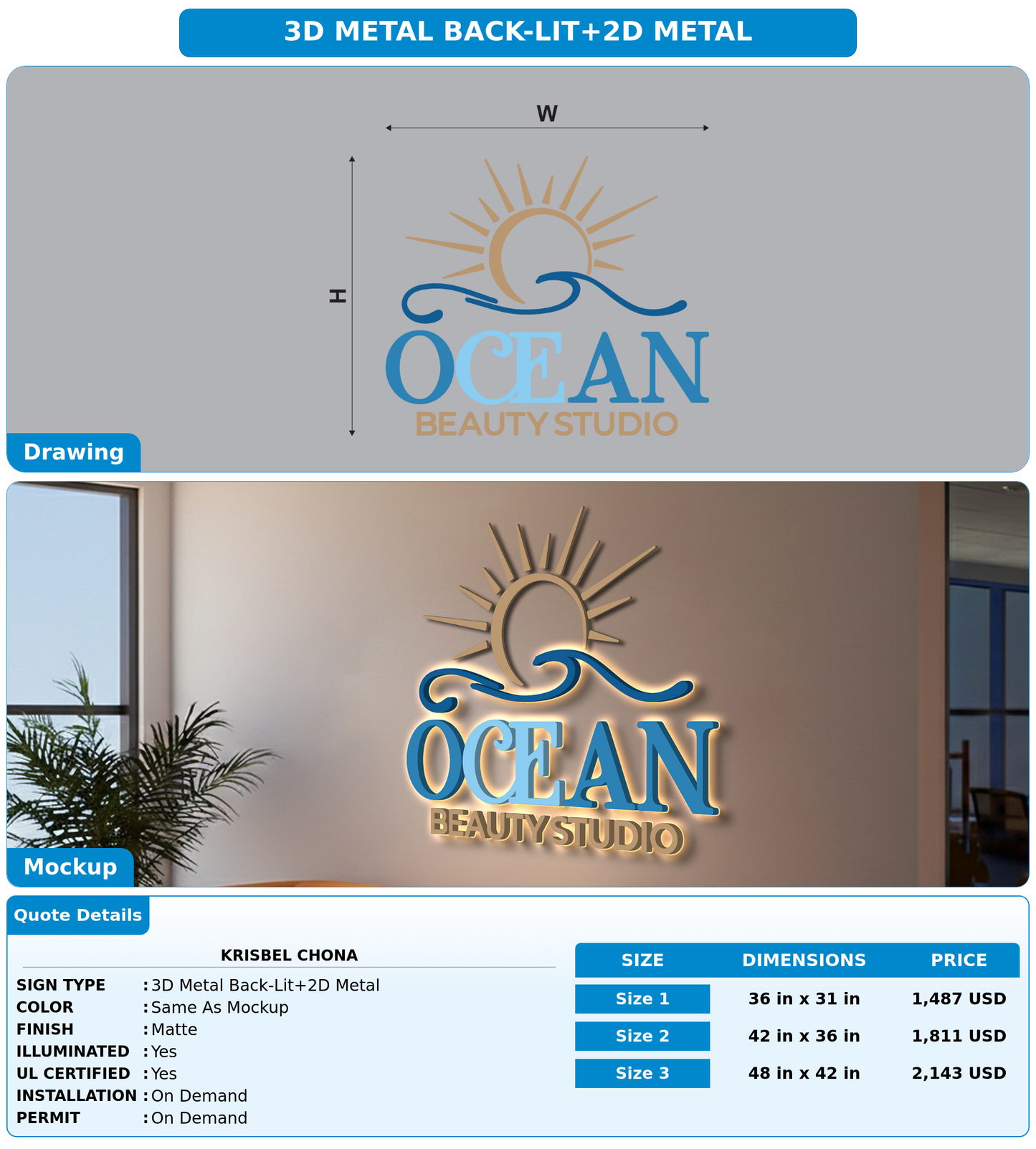 CUSTOM MOCKUP SIGN FOR Krisbel chona