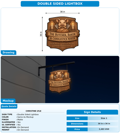 CUSTOM MOCKUP SIGN FOR Christine Lyle