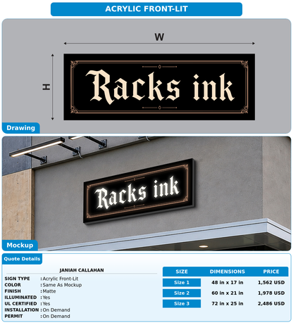 CUSTOM MOCKUP SIGN FOR janiah callahan