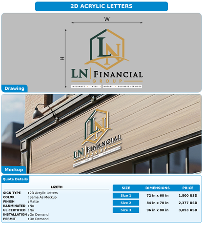 CUSTOM MOCKUP SIGN FOR Lizeth