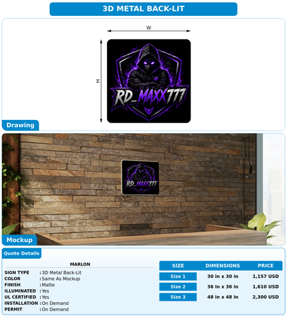 CUSTOM MOCKUP SIGN FOR Marlon