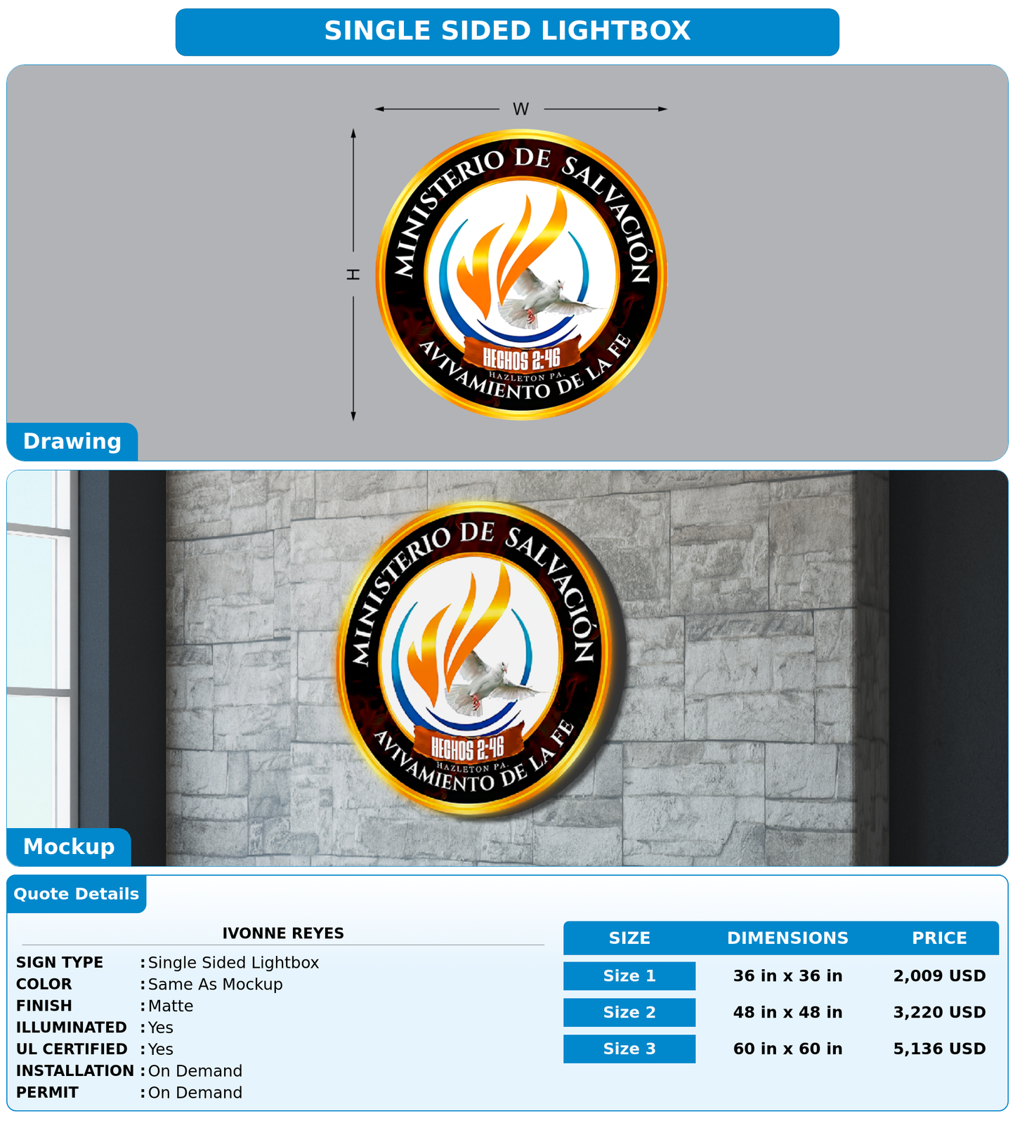 CUSTOM MOCKUP SIGN FOR Ivonne reyes
