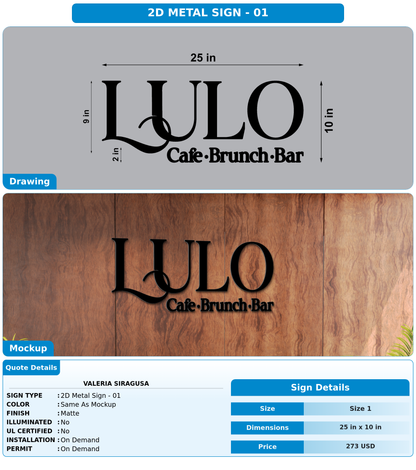CUSTOM MOCKUP SIGN FOR Valeria Siragusa