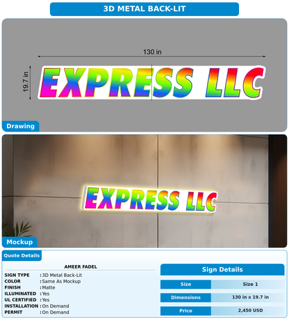 CUSTOM MOCKUP SIGN FOR Ameer fadel