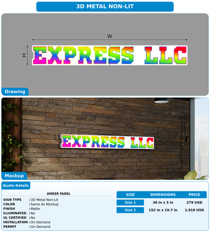 CUSTOM MOCKUP SIGN FOR Ameer fadel