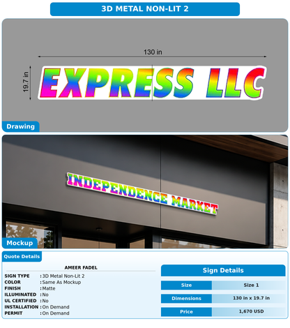 CUSTOM MOCKUP SIGN FOR Ameer fadel