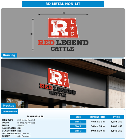 CUSTOM MOCKUP SIGN FOR Sarah Ressler