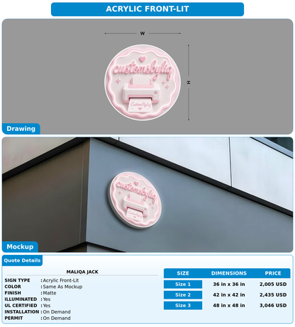 CUSTOM MOCKUP SIGN FOR Maliqa jack