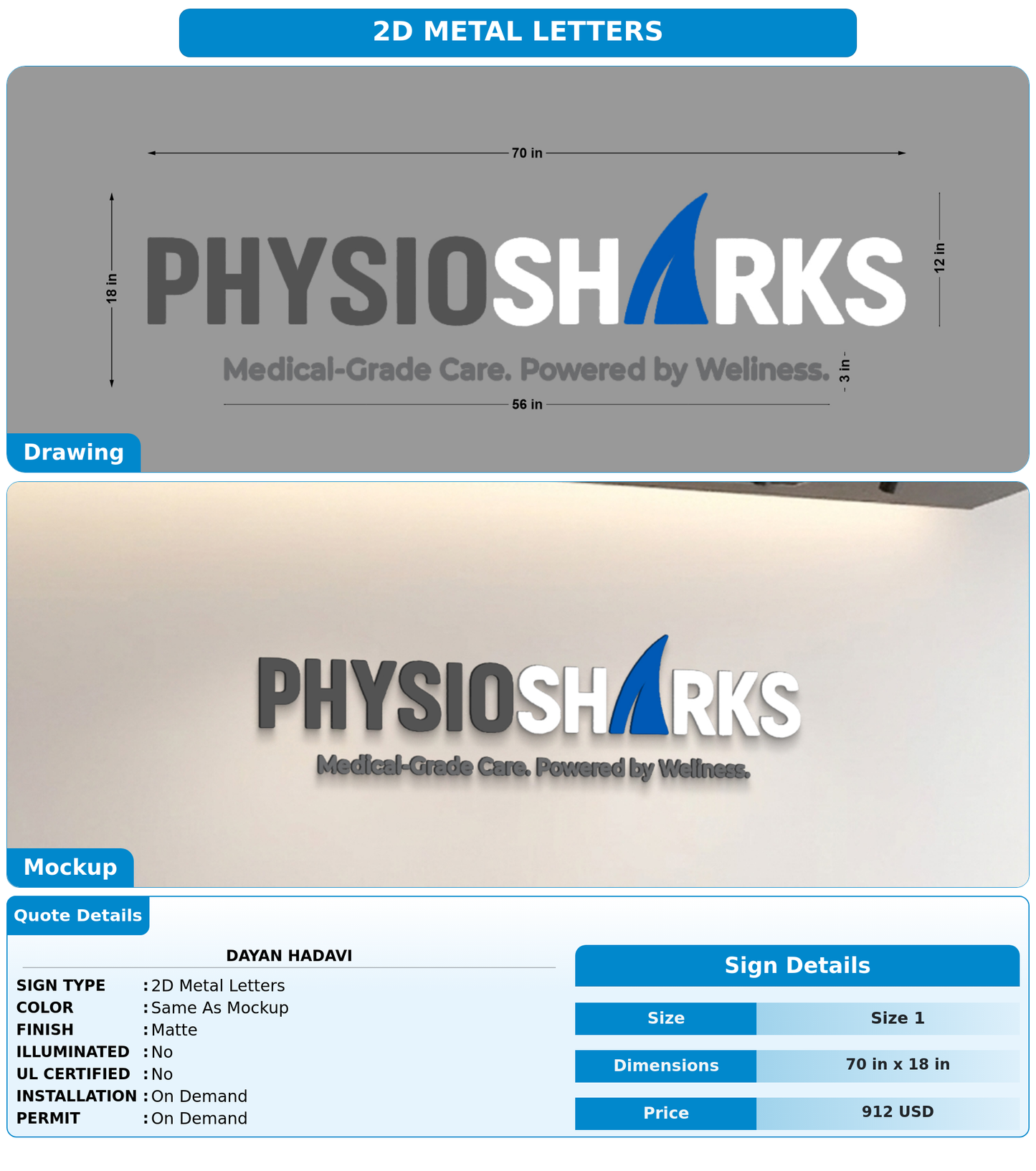 CUSTOM MOCKUP SIGN FOR Dayan Hadavi
