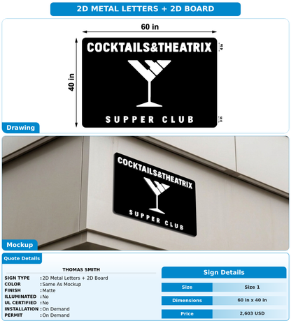 CUSTOM MOCKUP SIGN FOR Thomas Smith