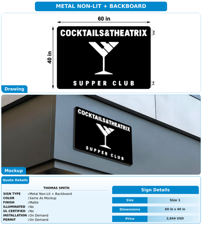 CUSTOM MOCKUP SIGN FOR Thomas Smith