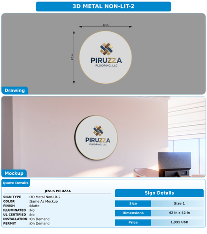 CUSTOM MOCKUP SIGN FOR Jesus Piruzza