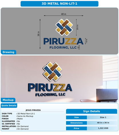 CUSTOM MOCKUP SIGN FOR Jesus Piruzza
