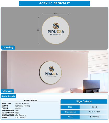 CUSTOM MOCKUP SIGN FOR Jesus Piruzza