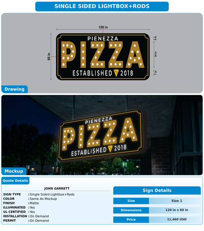 CUSTOM MOCKUP SIGN FOR john garrett