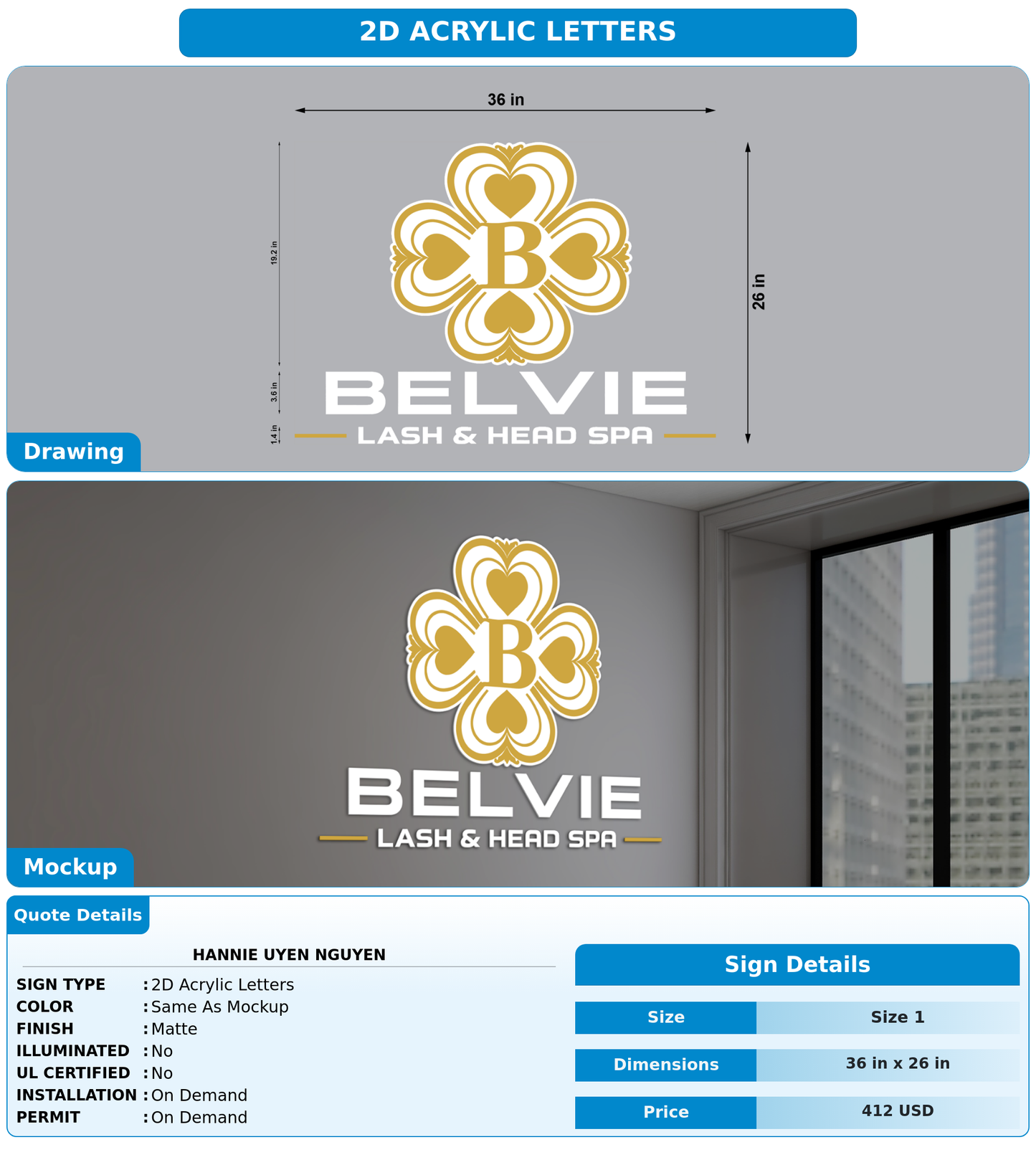 CUSTOM MOCKUP SIGN FOR Hannie Uyen Nguyen