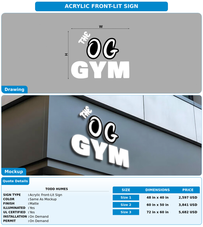 CUSTOM MOCKUP SIGN FOR Todd Humes
