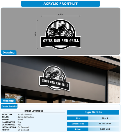 CUSTOM MOCKUP SIGN FOR Brent Lothridge