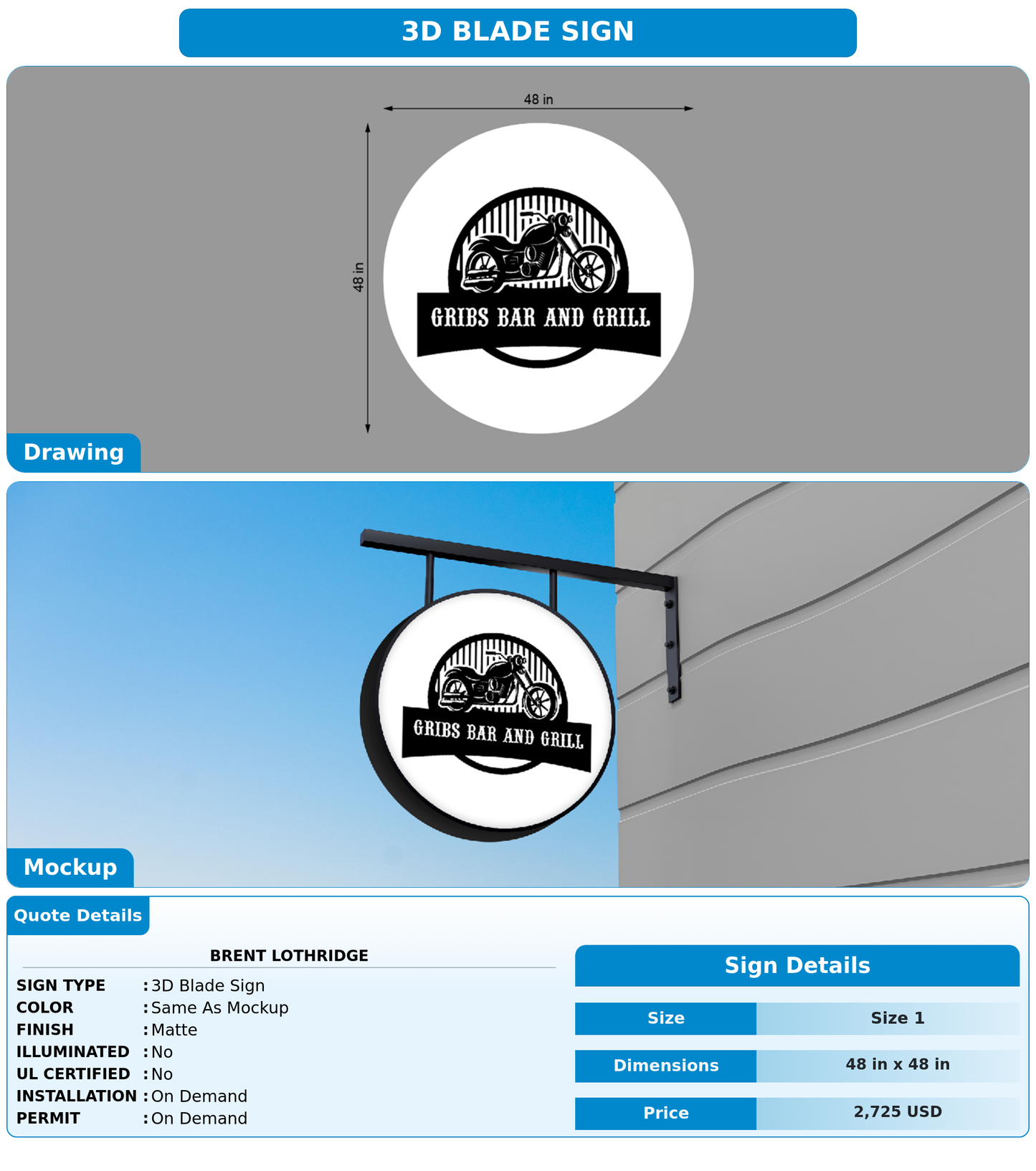 CUSTOM MOCKUP SIGN FOR Brent Lothridge