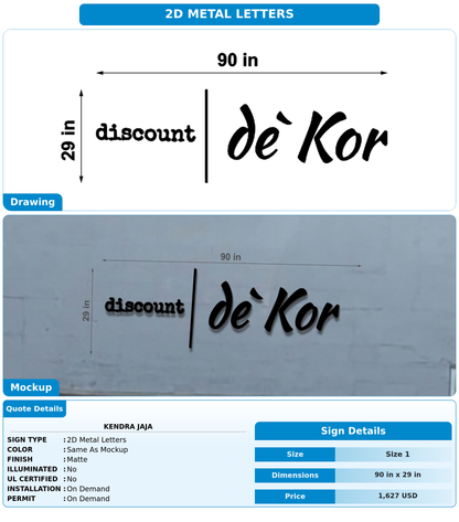 CUSTOM MOCKUP SIGN FOR Kendra JaJa
