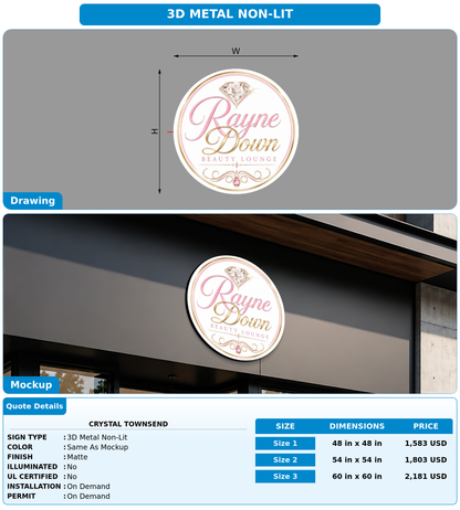 CUSTOM MOCKUP SIGN FOR Crystal Townsend