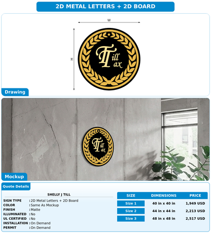 CUSTOM MOCKUP SIGN FOR Shelly J Till