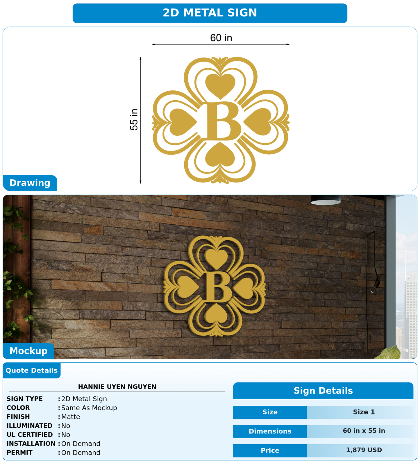 CUSTOM MOCKUP SIGN FOR Hannie Uyen Nguyen