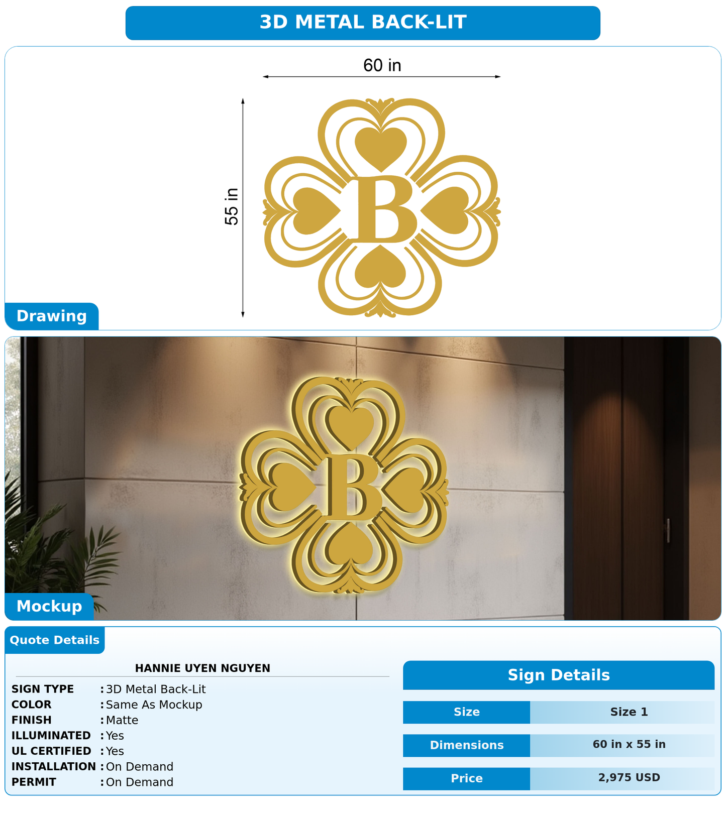 CUSTOM MOCKUP SIGN FOR Hannie Uyen Nguyen