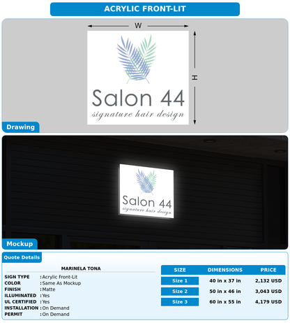 CUSTOM MOCKUP SIGN FOR Marinela Tona