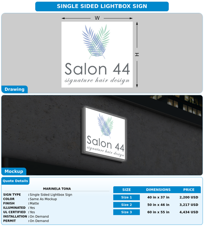 CUSTOM MOCKUP SIGN FOR Marinela Tona