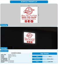 CUSTOM MOCKUP SIGN FOR Rigoberto arenas