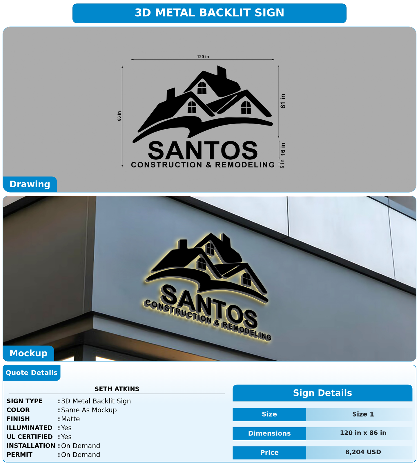 CUSTOM MOCKUP SIGN FOR Seth Atkins