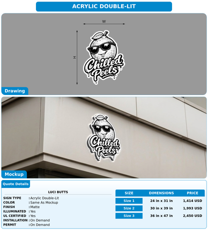 CUSTOM MOCKUP SIGN FOR Luci Butts