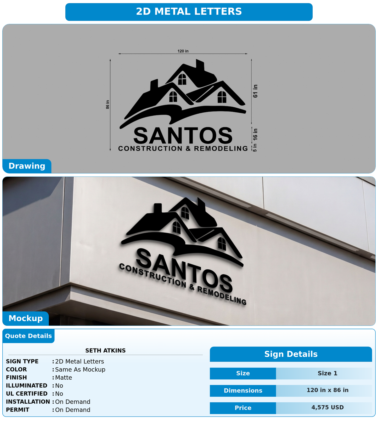 CUSTOM MOCKUP SIGN FOR Seth Atkins