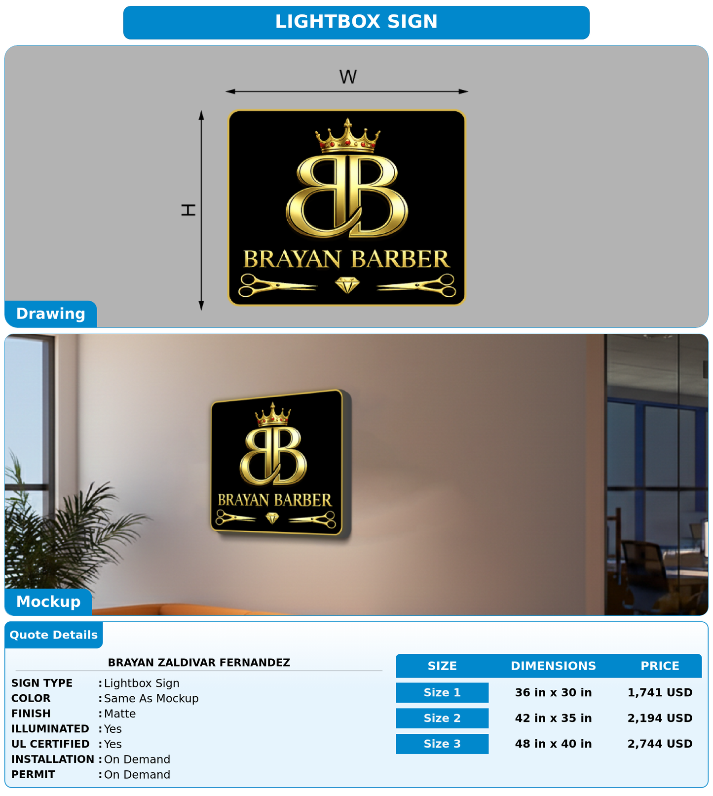 CUSTOM MOCKUP SIGN FOR Brayan Zaldivar Fernandez
