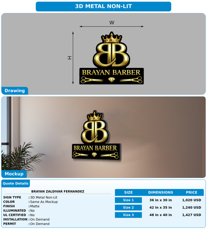 CUSTOM MOCKUP SIGN FOR Brayan Zaldivar Fernandez