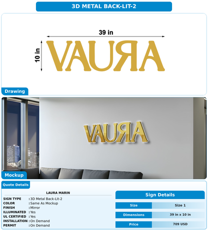 CUSTOM MOCKUP SIGN FOR Laura Marin