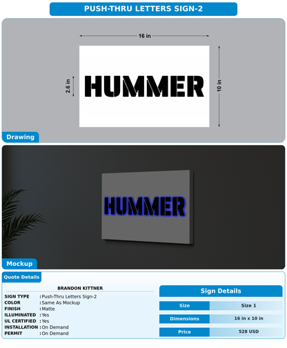 CUSTOM MOCKUP SIGN FOR Brandon Kittner