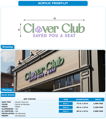 CUSTOM MOCKUP SIGN FOR Amy Steffen