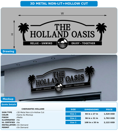 CUSTOM MOCKUP SIGN FOR Chervantes Holland