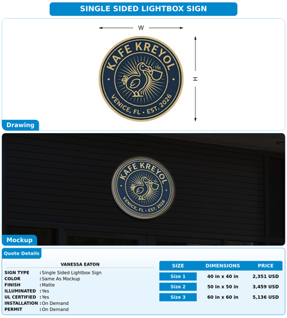 CUSTOM MOCKUP SIGN FOR Vanessa Eaton