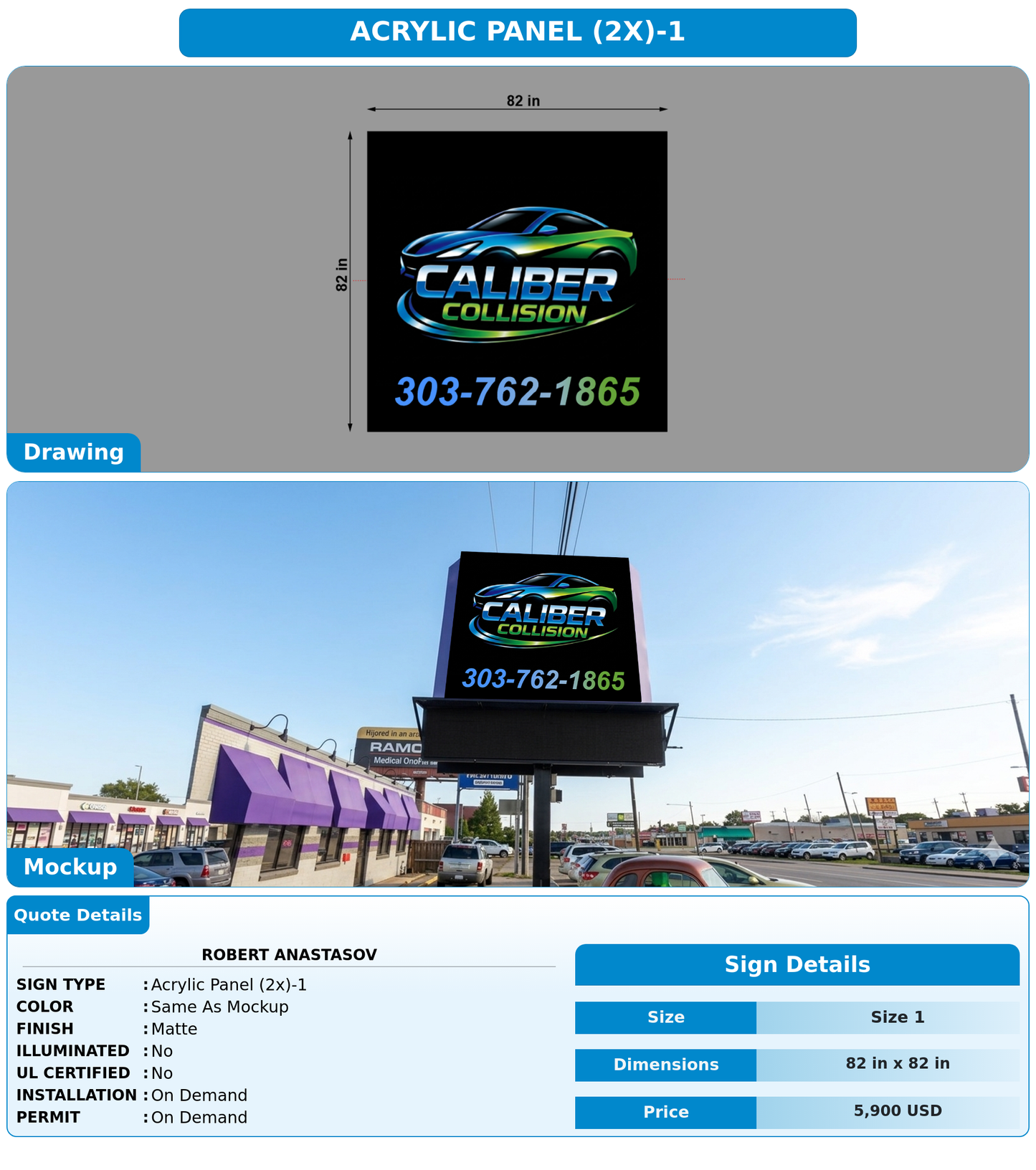 CUSTOM MOCKUP SIGN FOR Robert Anastasov