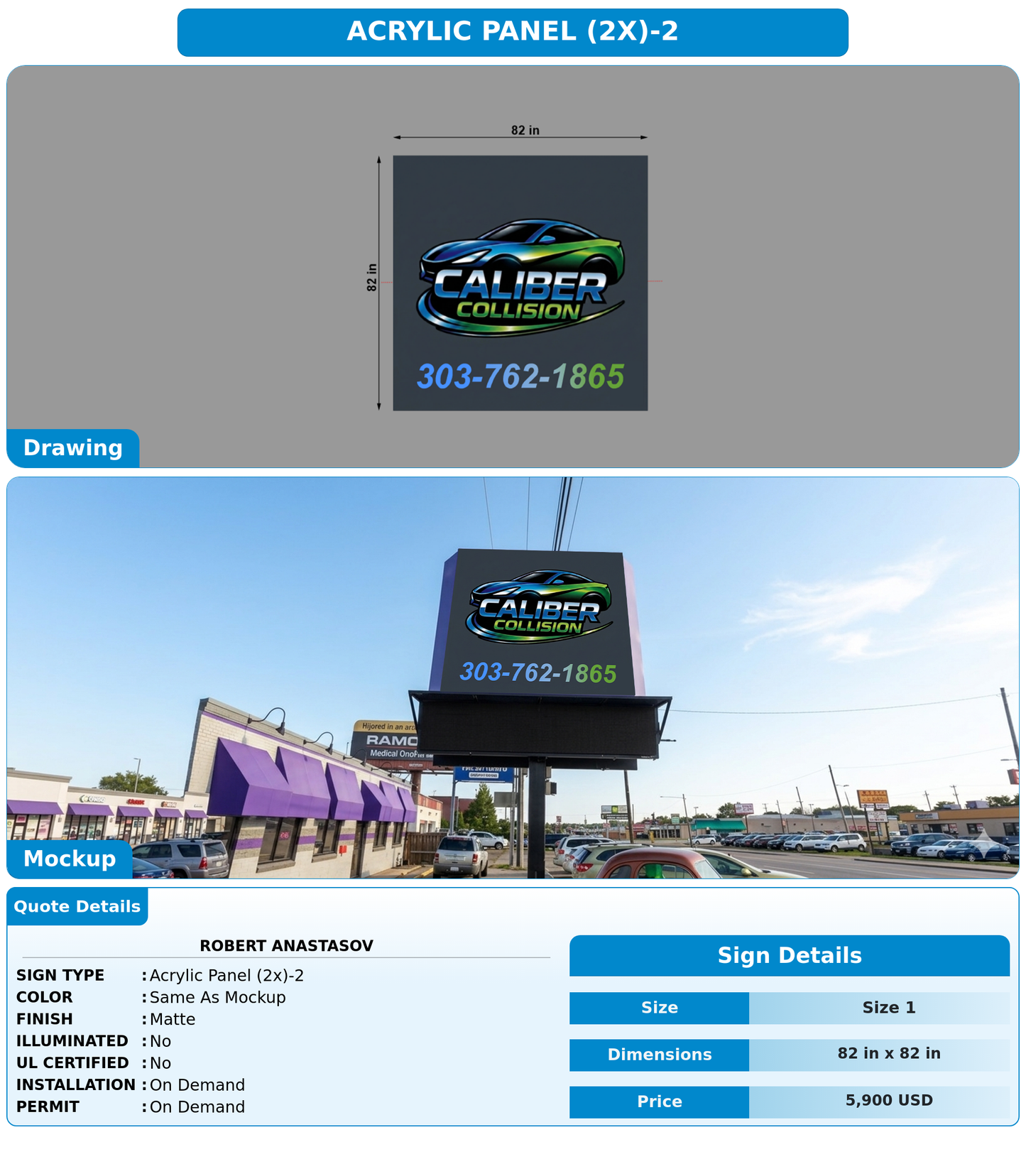CUSTOM MOCKUP SIGN FOR Robert Anastasov