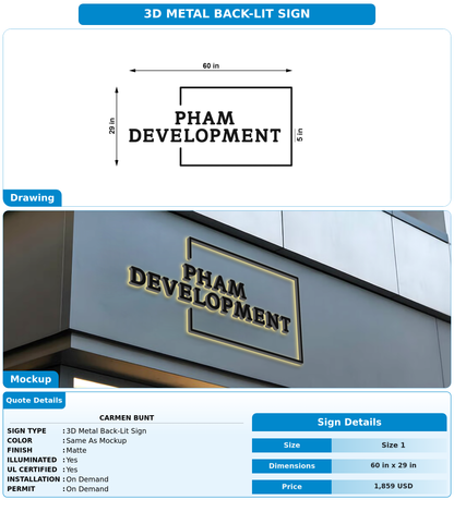 CUSTOM MOCKUP SIGN FOR Carmen Bunt