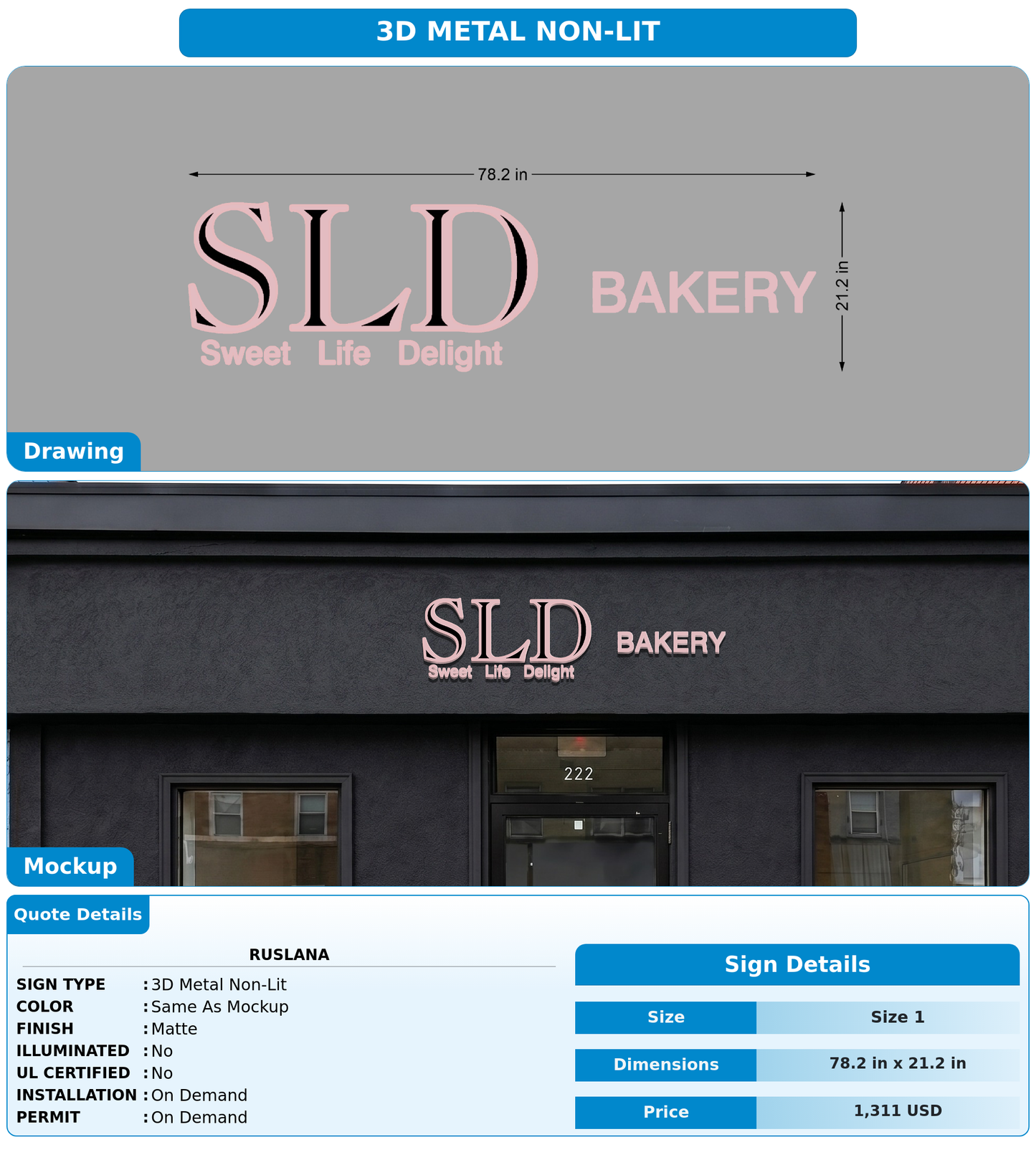 CUSTOM MOCKUP SIGN FOR Ruslana